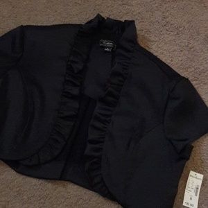 Black Ruffle Bolero Jacket